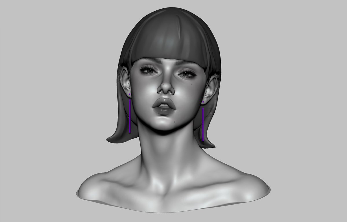 he_licon's tweet photo. 낙서_보라색 귀걸이를 한 여자
입술이 포인트

#Anatomy #art #virtual #nft #Metaverse #zbrush #eyelashes #boy #face #character #asset https://t.co/2b6ygB9wfk