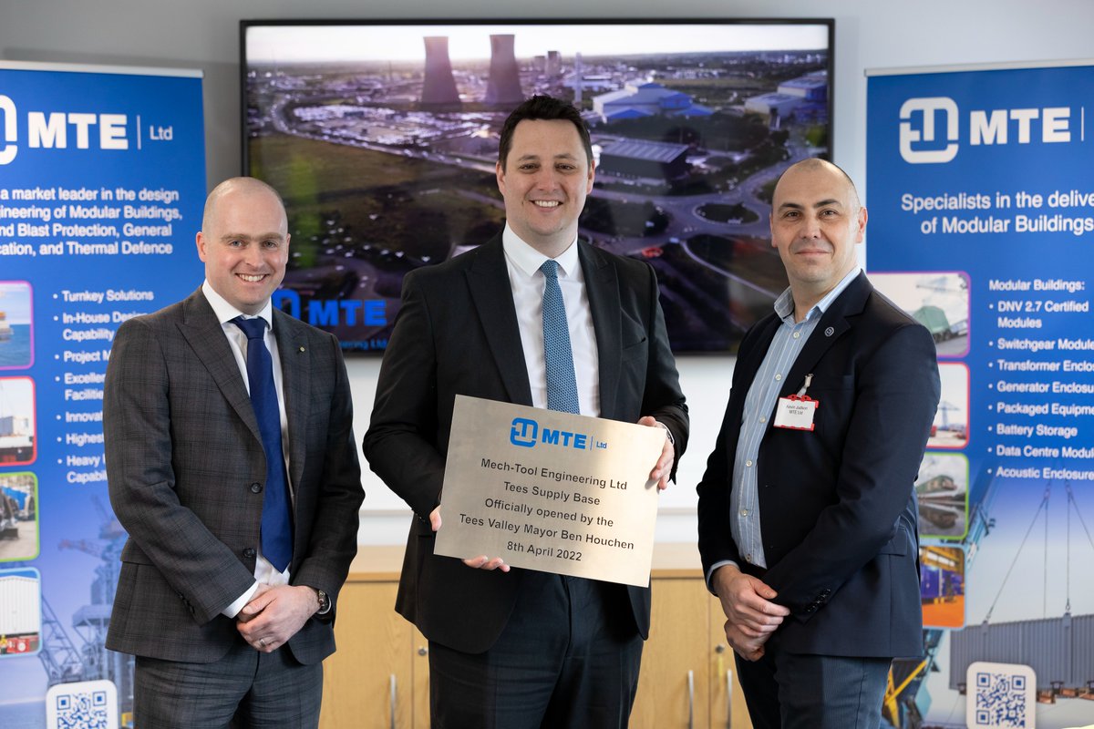 MTE’s new quayside facility, based at Haverton Hill Teesside has officially been opened by the Tees Valley Mayor, Ben Houchen! On Friday, MTE welcomed key clients and partners to the facility to help celebrate our official open event.

Find out more: mechtool.co.uk/2022/04/12/mte…
