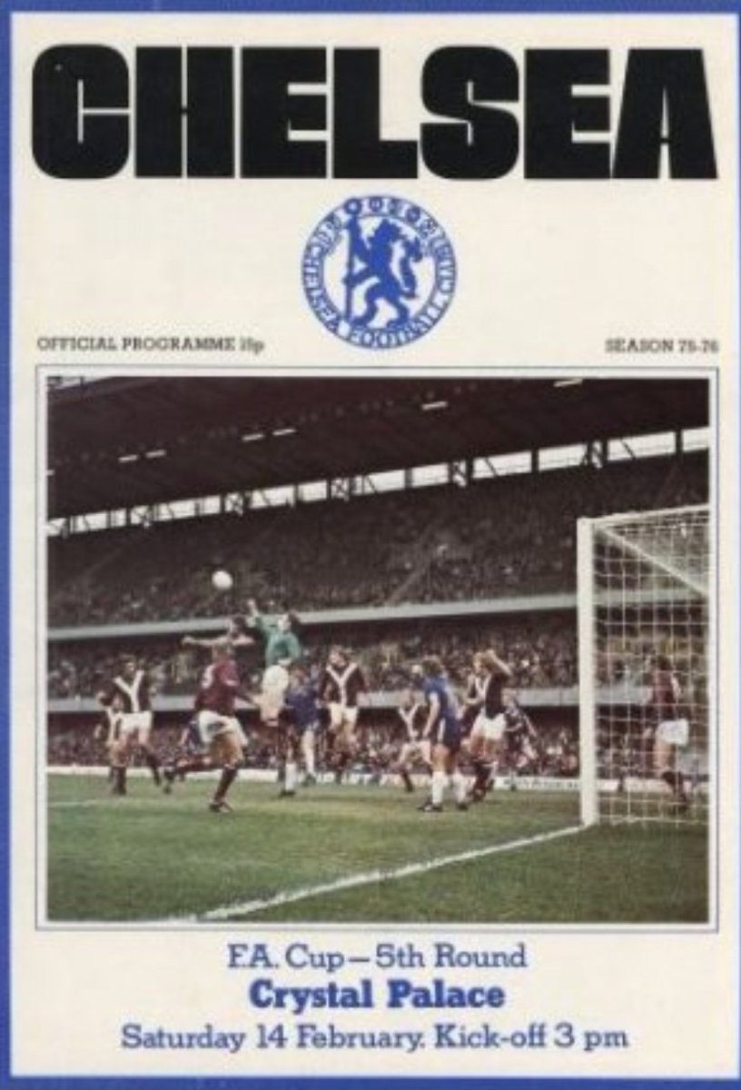HC15OnTour's tweet photo. FA Cup 5th Round π
Chelsea 2-3 Crystal Palace
Sat 14th Feb 1976
#BigMal holds 3 fingers up to the Chelsea fans before KO signalling how many goals Palace were gonna score
Peter Taylor dismantles Chelsea with 2 goals & an assist
5 more sleeps β€ππ¦
#DareToDream #FACUP https://t.co/iwsRjeDufs