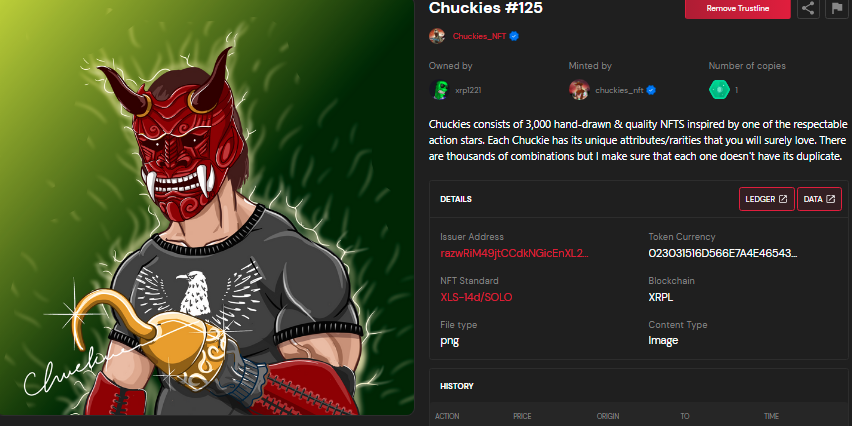 Chuckies #125 has been purchased. Thank you for the continuous support.