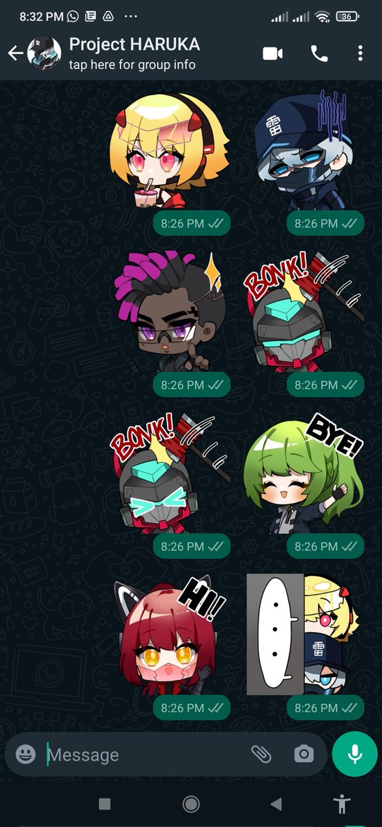 pixeltivman's tweet photo. The sticker was out on our WA group. Should be on discord soon #harukaNFT https://t.co/8VXnSOkJtz