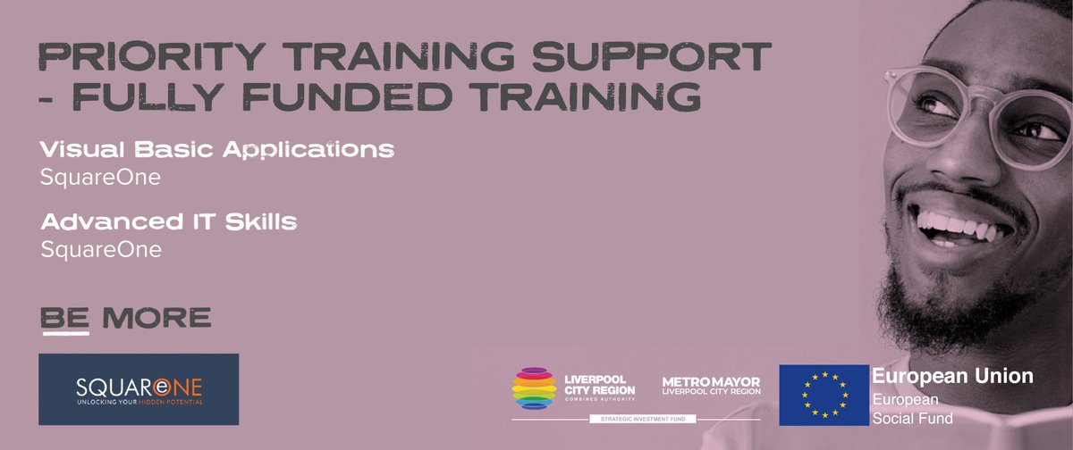 Our member <a href="/SQOneTraining/">SquareOne Training</a> are delighted to announce that they will now be offering more fully funded courses thanks to the ‘Be More’ Project giving you access to 100% Funding – Advanced Courses for Liverpool City Region!

Find out more: wirralchamber.co.uk/squareone-trai…