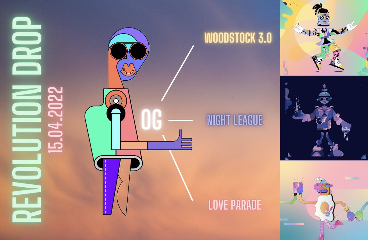 Stay OG and add extra flavor 😎🥳 #rEVOLUTION drop <a href="/PartyDegens/">pd</a> happening on 15th of April 🔥🔥🔥 #LFP #NFTCommunity #NFT 
More details in thread 🧵 ⬇️⬇️⬇️