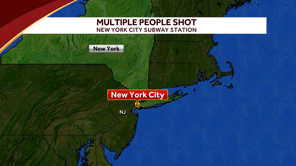 WMUR9's tweet photo. BREAKING NEWS: Multiple people were shot Tuesday morning at a subway station in Brooklyn, New York, the city fire department said. https://t.co/T0jhEdAxeN https://t.co/V6KbkuvfJe