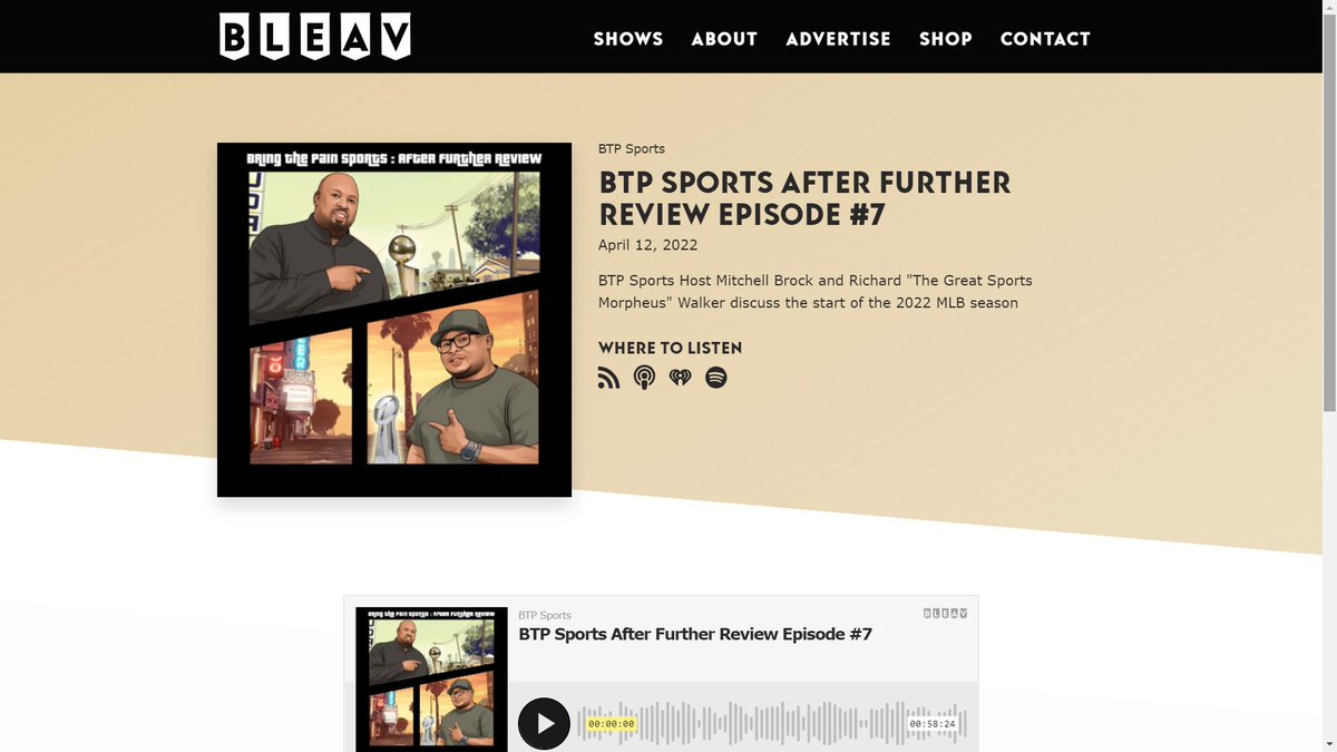 BtpSports's tweet photo. Breakfast is served! The latest episode of @BtpSports After Further Review with @BigMBrock &amp; @dagreatmorpheus! Check it out on @BleavNetwork, @iHeartRadio @Spotify @GooglePodcasts! Also check follow family on Youtube @HoopJargon @BetweenTheGame @_ejterry https://t.co/9PgDSW7kmO https://t.co/TeDrz4VMvw