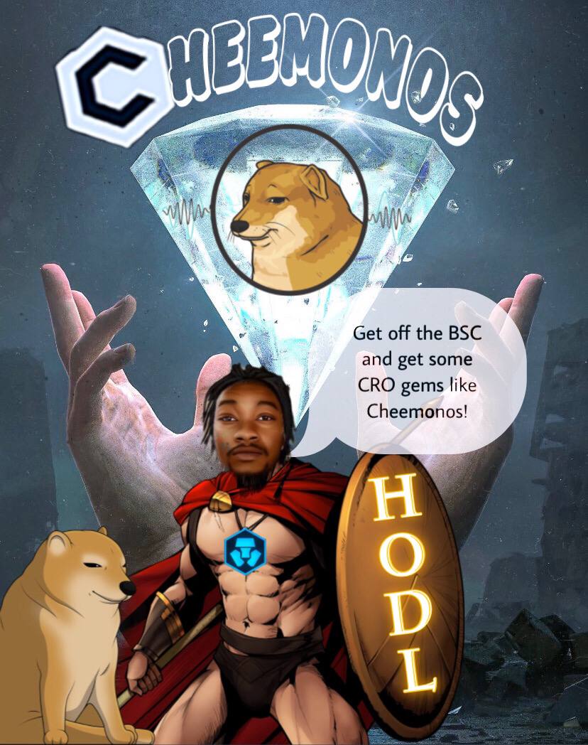 Cheemonos's tweet photo. @1goonrich Don't forget to #Cheemonos !!

#Cheemonos #CheemonosArmy #MemeTech
#CheemsInu #CRO #crofam https://t.co/E8pRyMyygd