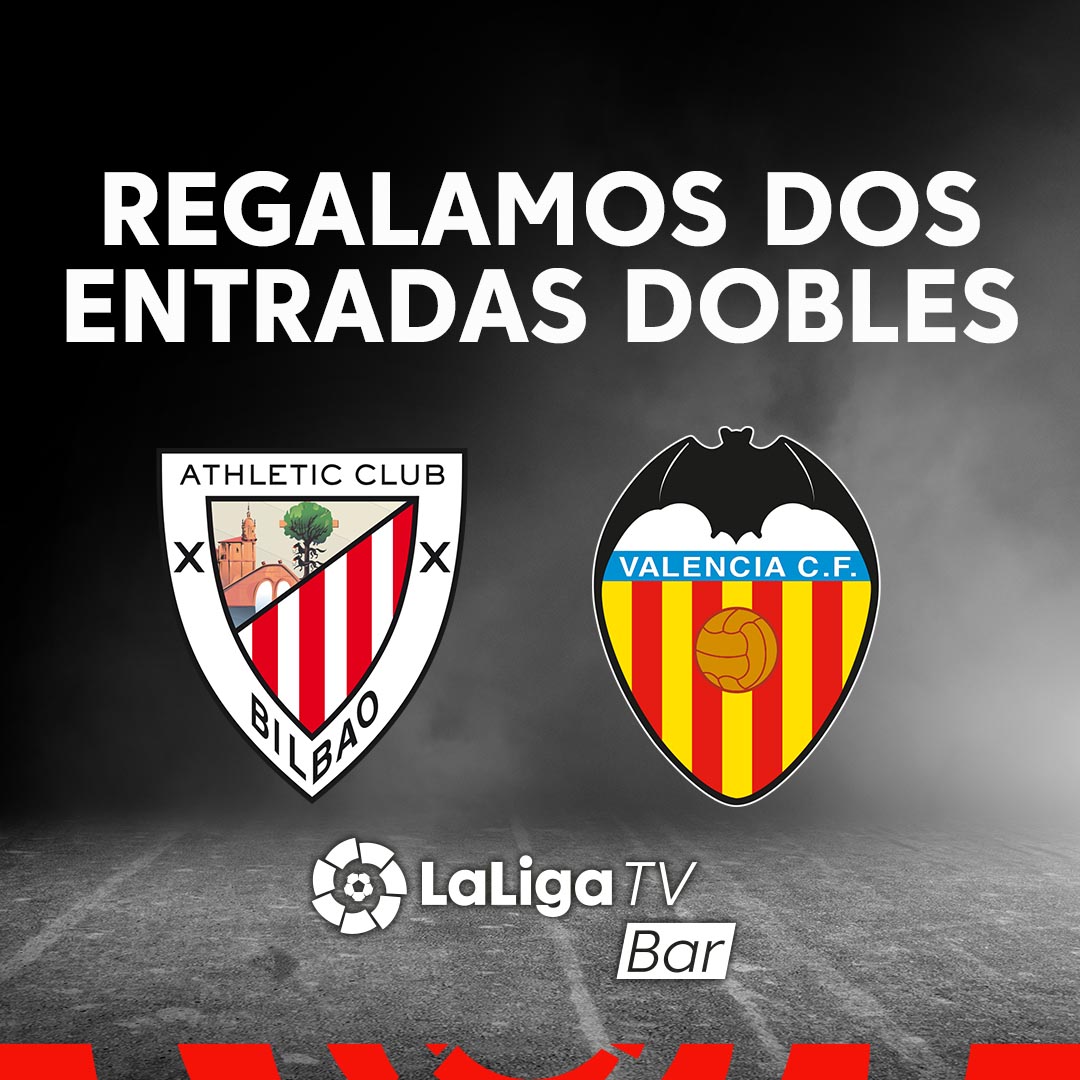 bar_tv's tweet photo. 🎁 REGALO 🎁

🤩 ¿Quieres ganar una entrada doble para el @AthleticClub 🆚 @valenciacf? 

🖤 Sigue a @laligatvbar 
💚 Sigue a @futbar
🔁 Haz RT

🏅 Dos ganadores

#⃣ #ElFútbolConTuBar https://t.co/p8ZVeCXD0B
