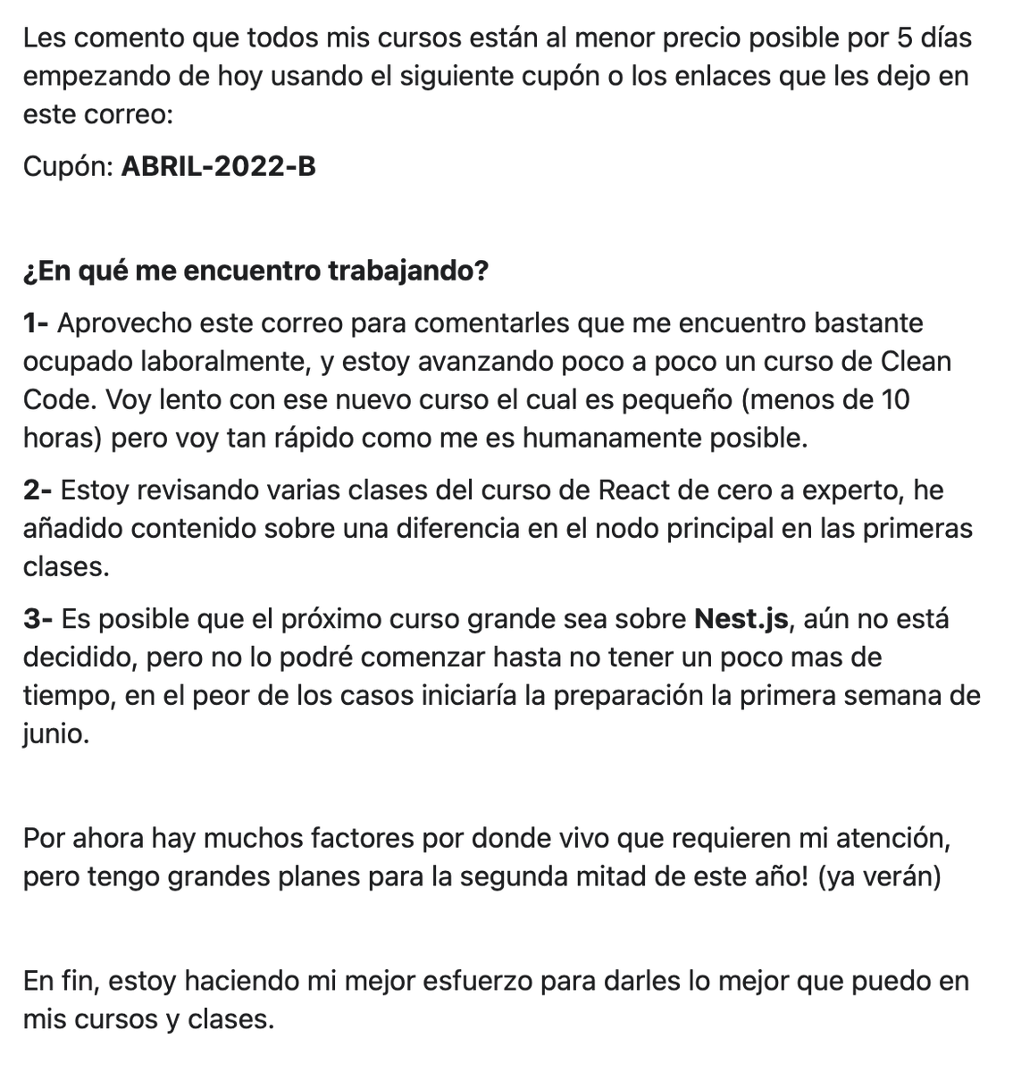 Fernando_Her85's tweet photo. Una nota que es parte de un correo que envié. Trato de mantenerlos informados sobre lo que estoy haciendo. https://t.co/D5DlQt4RJL
