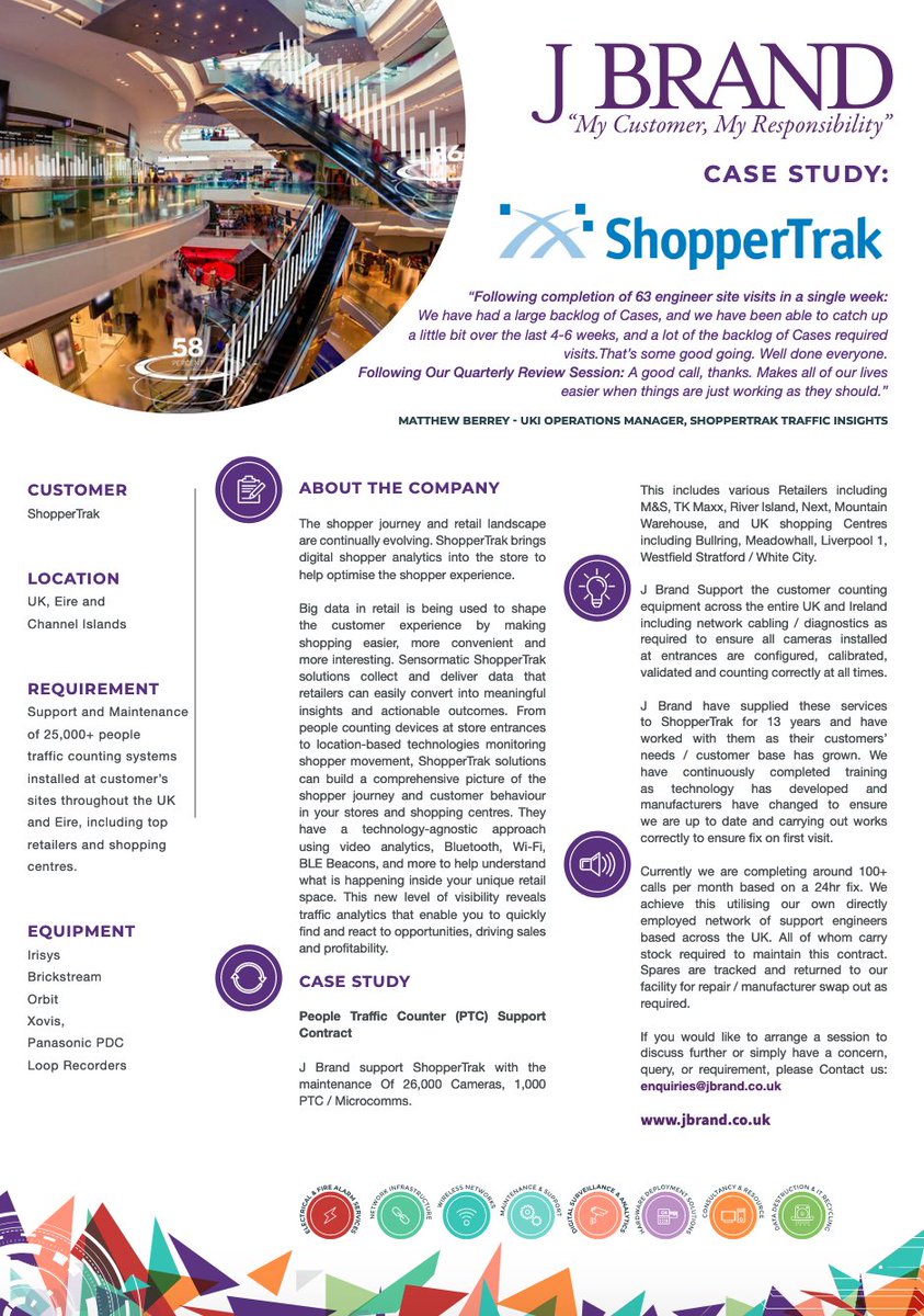 J Brand Case Study.

ShopperTrak ⬇️

"Makes all of our lives easier when things are just working as they should"