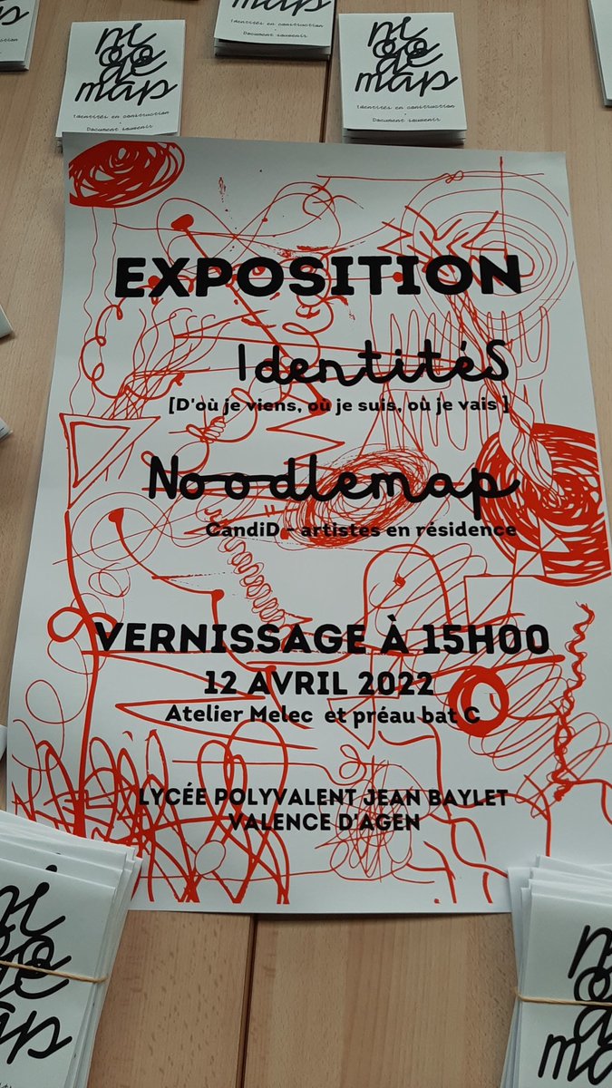 LyceeBaylet's tweet photo. Vernissage des #expositions "Identités " et " Noodlemap" avec le collectif CandiD à l atelier #melec et sous le préau batC https://t.co/IQxO4AkQkt