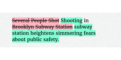 Before: Several People Shot in Brooklyn Subway Station
After: Shooting in subway station heightens simmering fears about public safety.