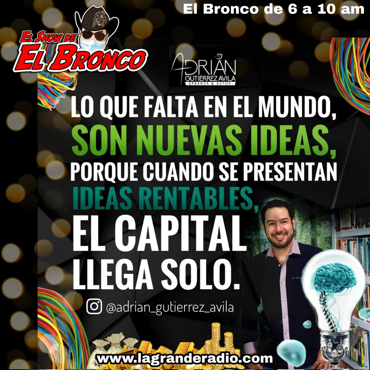 RadioDeSeattle's tweet photo. Hoy escucha a #ElBronco de #LaGranD con las claves para ser #Latinos de #Éxito en #USA con nuestro conferencista Cómo ser un Mexicano Exitoso" @adriangtzavila https://t.co/d3VHOOCiK3