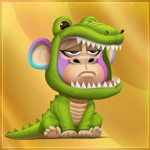 Ape Kids Club 4357 bought for Ξ0.75 ($2,296.95)
Avg Price: Ξ0.10
Rare Traits:
Eyes: eyeliner - 1.55%
Background: gold - 0.77%
Ninja Clothes: dinosaur - 0.12%

opensea.io/assets/0x9bf25…