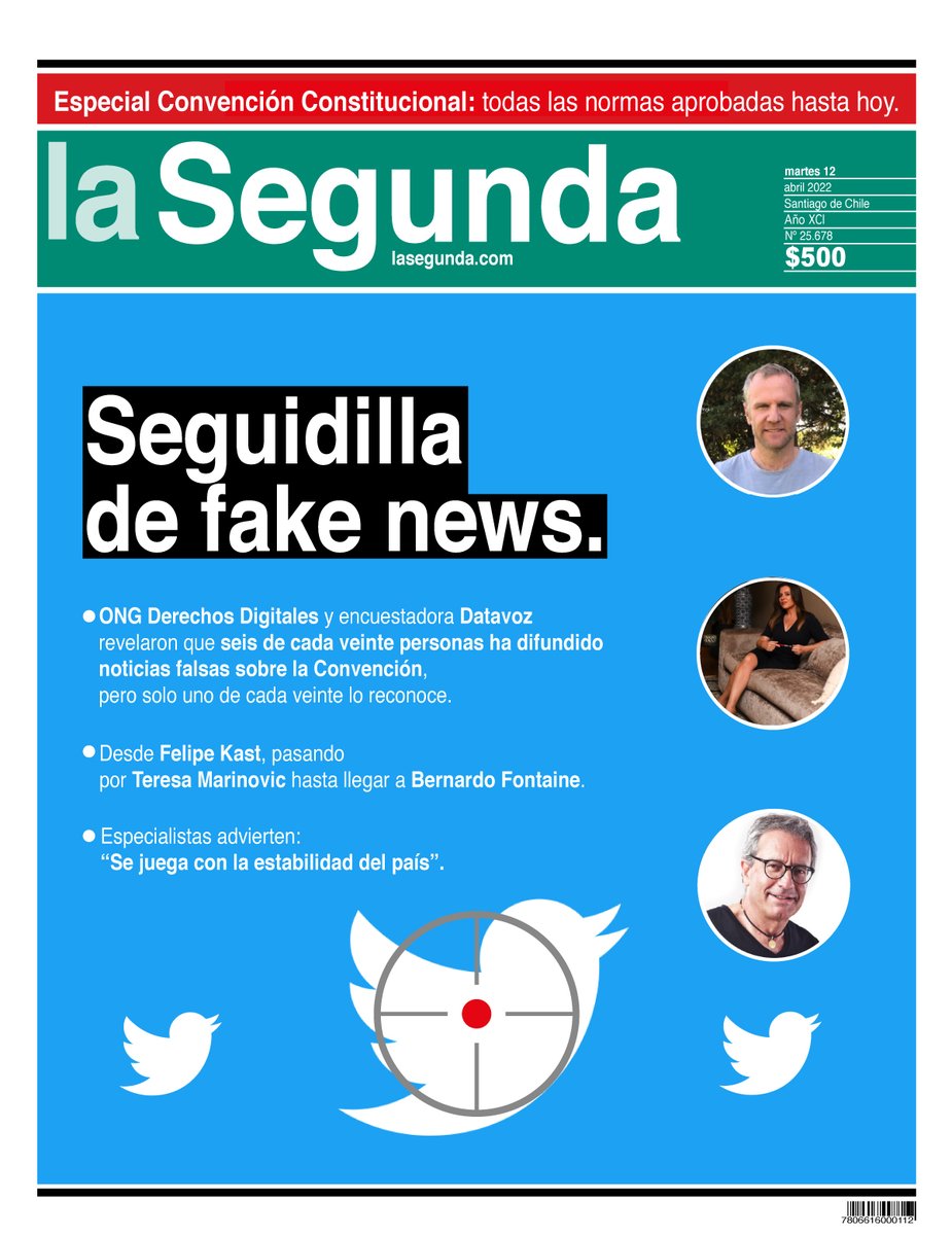 ritercero's tweet photo. Seguidilla de fake news: estudio arrojó que la mayoría de quienes recibieron información falsa lo hicieron por redes sociales.

Link estudio: https://t.co/Os2behfCit https://t.co/hRPFySrwf5