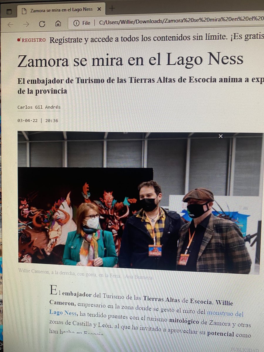 Hit the Spanish Press after key note speech at Myths and Legends Conference at Zamora Castilla y Leon North West Spain #lochnessmonster