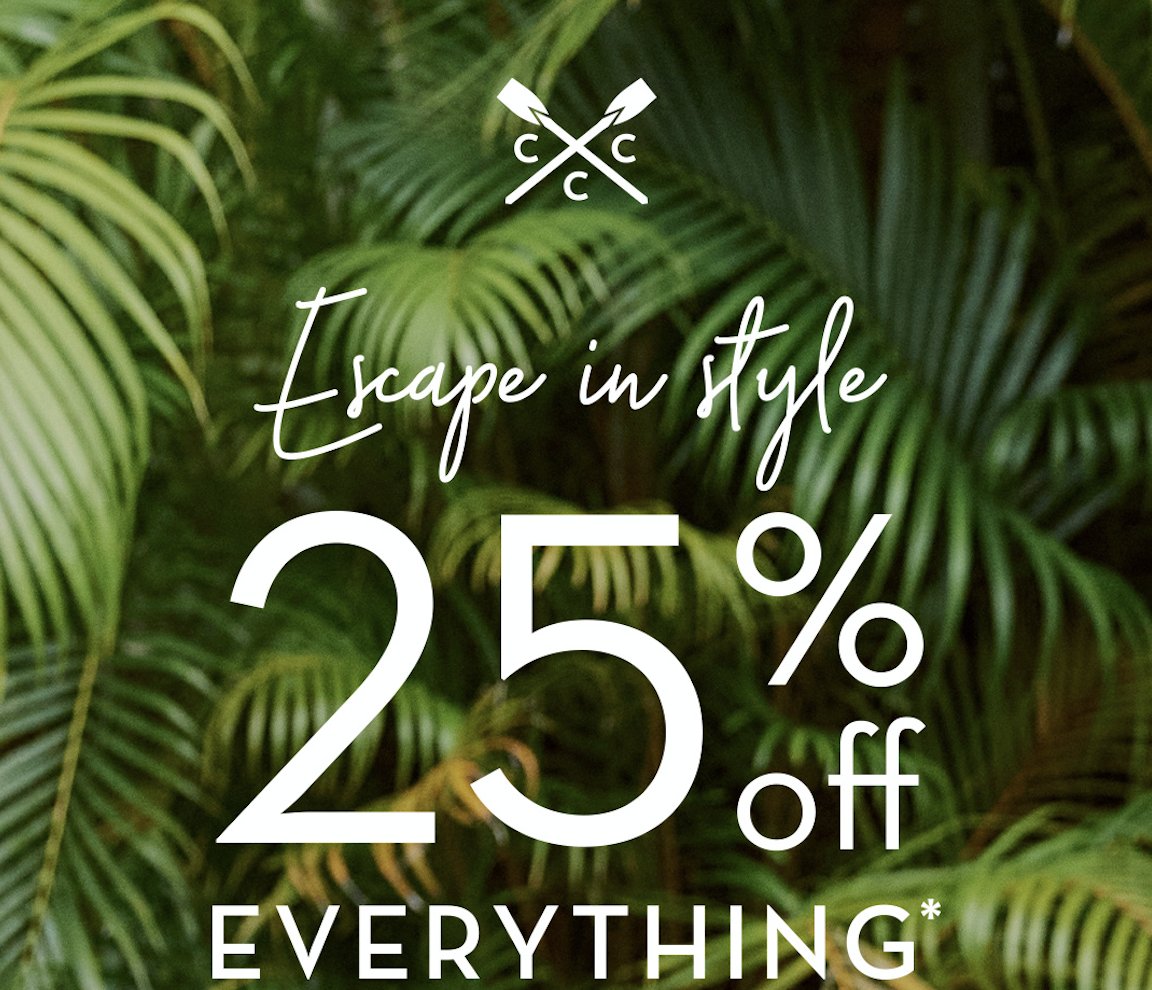 From today there's 25% OFF everything at @crew_clothing in #Ringwood - including new season styles ready for your bank holiday plans. 

Enjoy! 

#crewclothing #shoppingringwood #furlongcentre