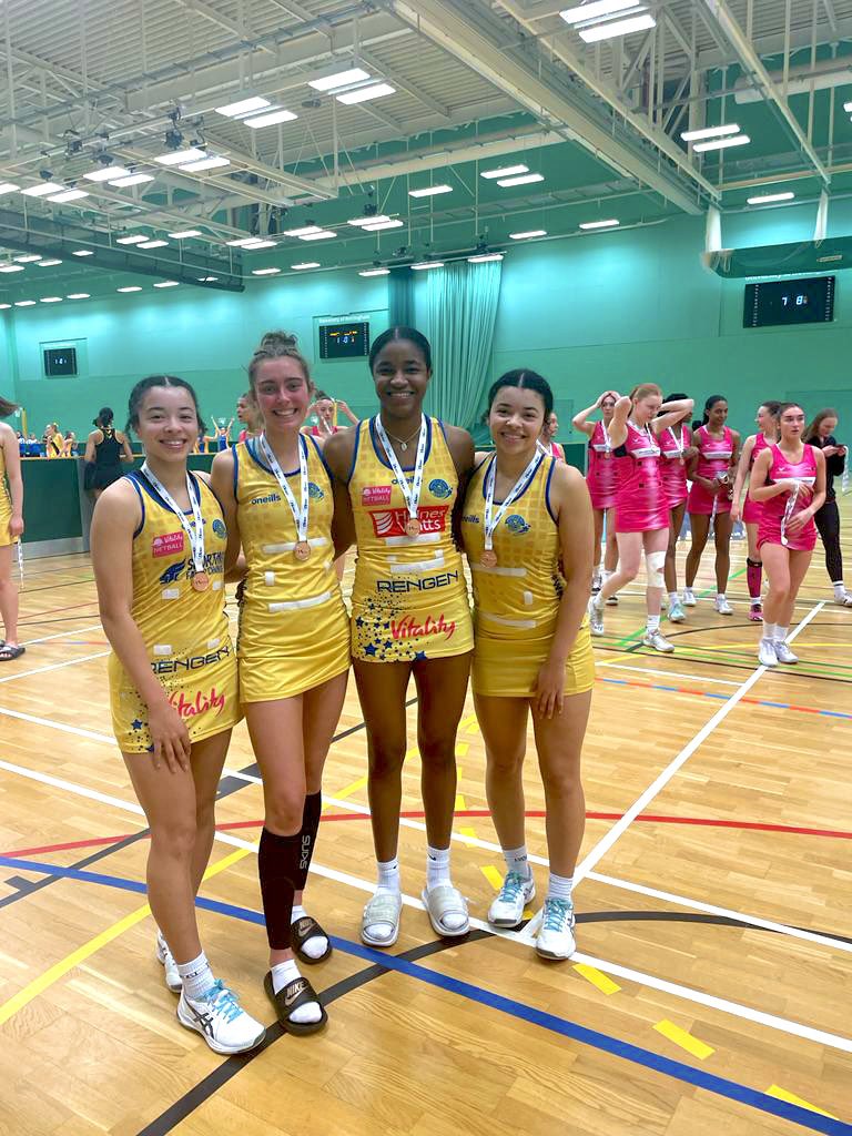 megan_conabeare's tweet photo. What a way to finish my 6 years in the @TeamBathNetball pathway! As vice-captain, I couldn’t be prouder of the 21s squad for the performances we put out, and winning 🥉 in the @EnglandNetball NPL league and finals weekend. Will miss playing with these girls 💙💛 https://t.co/SETN3CcQG3