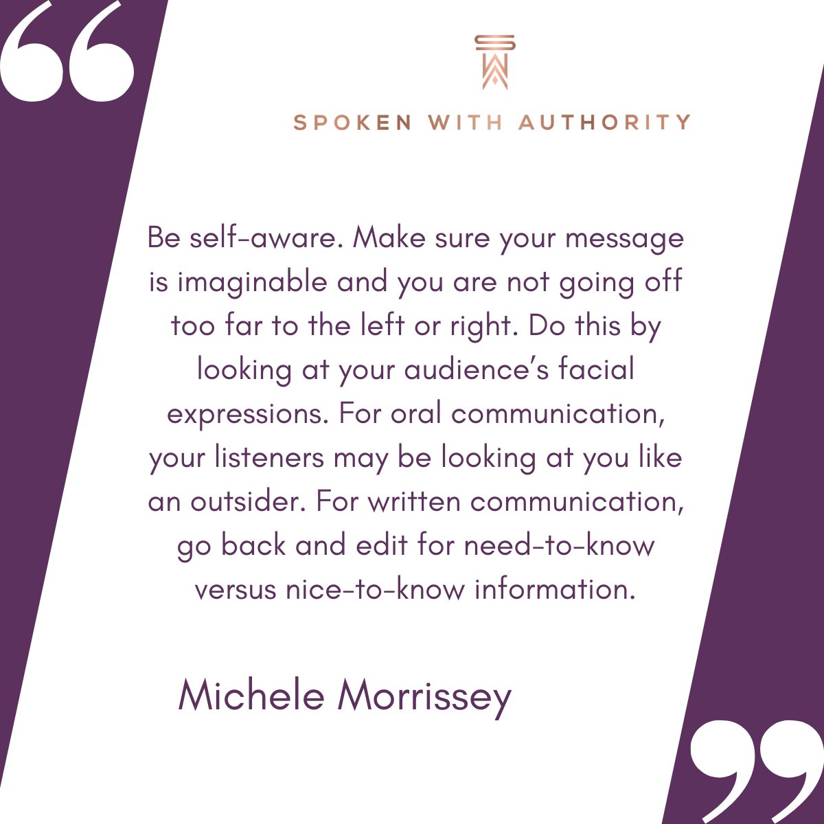 SpokenAuthority's tweet photo. Do you struggle with distilling information down to the right level of detail to keep your audience engaged &amp; informed? Here are some quick, actionable tips our coaches have shared to communicate *just* the right amount of detail. 1/2
#professionaldevelopment #presentationskills https://t.co/3jCflRaVv5