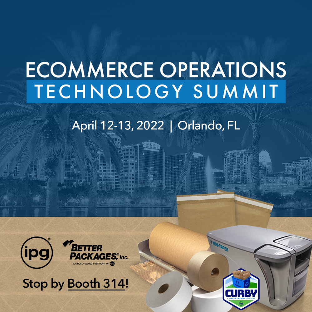 IPGtape's tweet photo. IPG is at the #OpsSummit in Orlando! 
Find sustainable packaging solutions at Booth 314 – water-activated tape, Curby Mailer, and Curby Fragile Wrap. ♻️📦

#sustainable #packaging #curby https://t.co/fHhWm8MYAQ