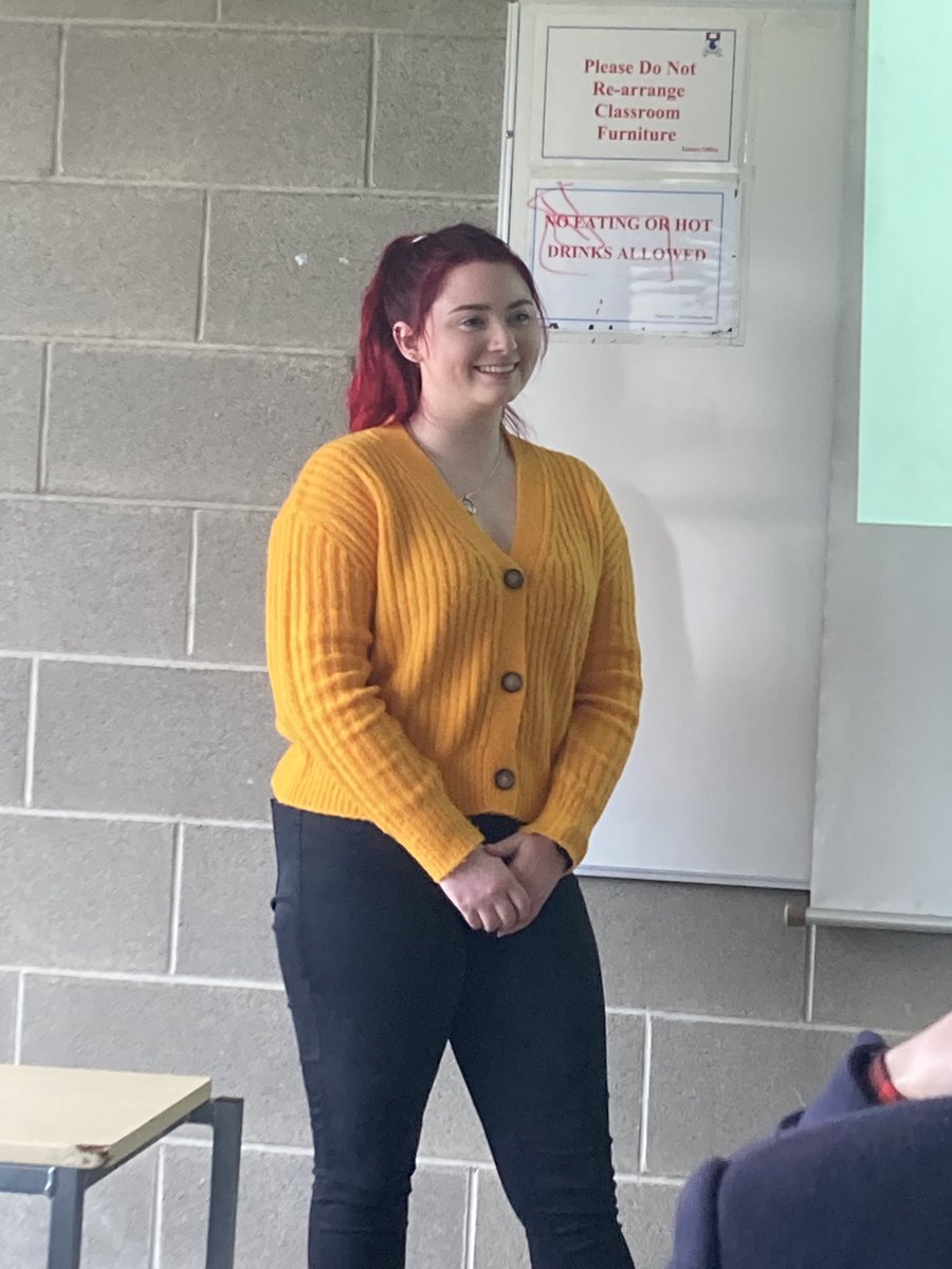 AppliedPsychTus's tweet photo. Well done to 4th yr Giovanna Elliott on her excellent presentation on resilience, optimism and academic stress @psych_eire @ait_research @TUS_ie -doing us all proud!!😊😊@BerniNaughton @EoghanMcNeill @edith_walsh @liamjohncoleman and supervisor Sheila McGree! https://t.co/rW4ABhI33P