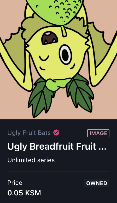 The_GenerlBacon's tweet photo. GM Twitter! Here is Ugly Breadfruit Fruit Bat :)
https://t.co/62HjPoiigN
#rmkr #ksm #kusama #NFTdrop #NFTCollection #NFTcollectibles #NFT #Nftart #cryptoartist https://t.co/MJ0TeqvkBt