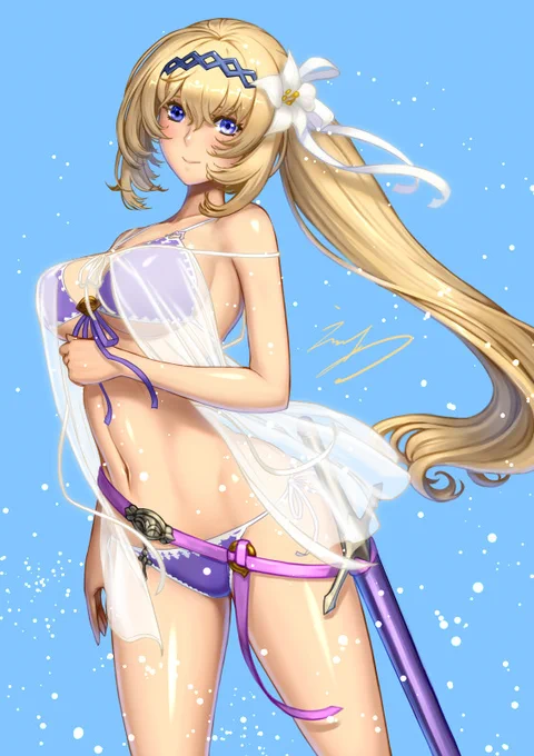 暑いので水着の絵を再掲してみる #水着 