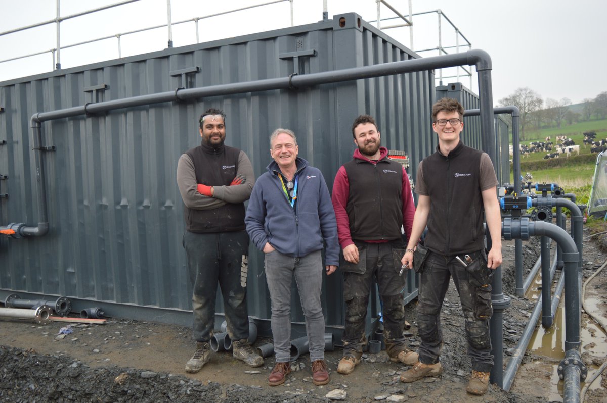 LesleyInnes3's tweet image. Great catch up with future farming project manager Dr George Fisher &amp;amp; team @BioFactory_ and build progress of the small scale and modular anaerobic digestion system @colegcambria Llysfasi. Fantastic project and knowledge Eoin, Hamza and Liam👍