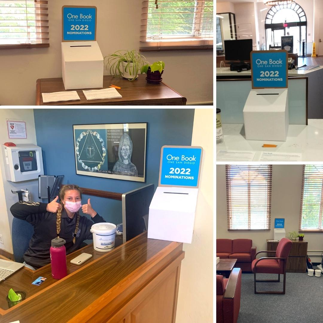 CopleyatUSD's tweet image. 🌴📚 Now is your chance to vote for this year&apos;s One Book One San Diego! Cast your vote by April 30th online (sandiego.gov/public-library…) or at one of the boxes on campus (@usdcee, UC Info Desk, Copley Welcome Desk). @SDPublicLibrary #OBOSD #librarytwitter #onebookonesandiego