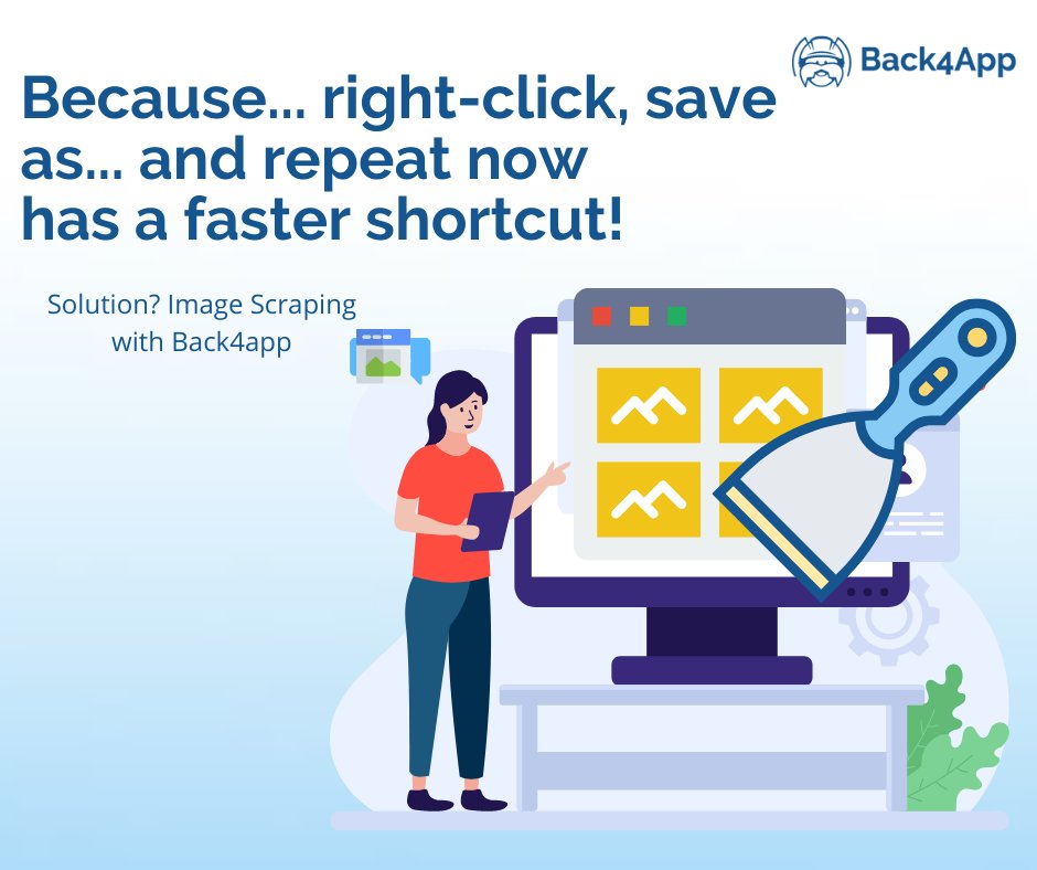 back4app's tweet image. Downloading images is a laborious and daunting task! That&apos;s why you can the trick of Scraping images from websites using Back4App. Here&apos;s how to do it: bit.ly/3rgLCqL 
.
.
.
#imagescraping #webscraping #scrapeimages #back4app
