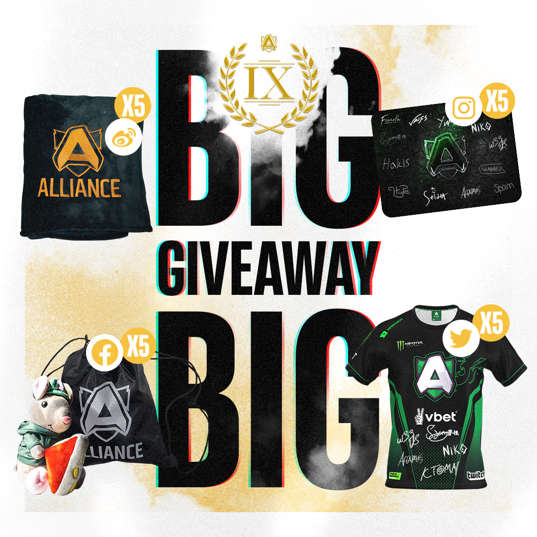 Alliance turns 9years old today and to start our week of celebrating we are hosting several giveaways across our socials!🤩🥳

For a chance to win a signed jersey:
🔁RT
🐦 Follow
💬 Reply

Visit our other socials for additional ongoing giveaways!
#AllianceIX