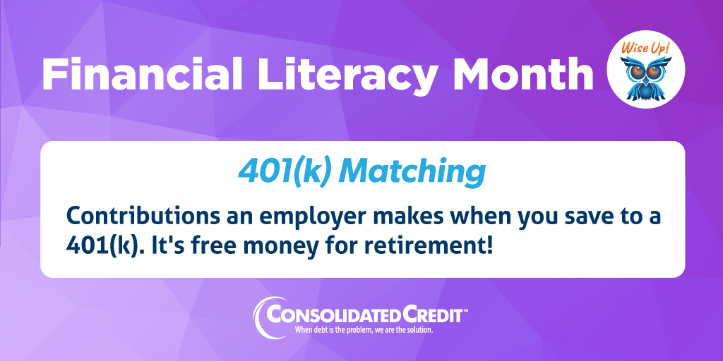 ConsolidatedUS's tweet photo. 🦉#FinancialLiteracyMonth
#PersonalFinance #WordOfTheDay #401kMatching
How to make the most of your 401(k) contributions: https://t.co/vZwS5ZYKSi
#FinLitMonth #ConsolidatedCredit #FinancialLiteracy #CreditEducation #CreditCounseling #FinancialEducation #DebtSucks ☎️844-450-1789 https://t.co/8QesuPFpCL