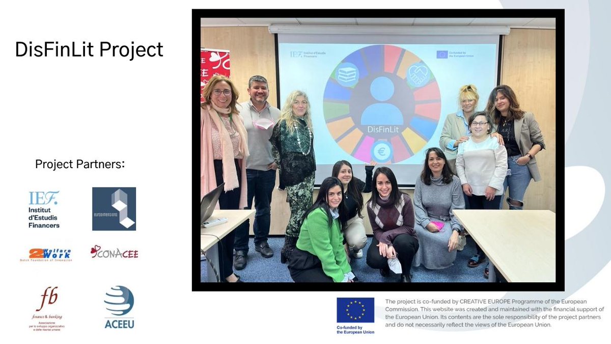 ACEEU_org's tweet photo. A very successful kick-off meeting of the #DisFinLit, @Erasmus_Project!👏
The project aims to develop sustainable financial literacy for young disabled individuals to ensure they can have high-quality education in an inclusive environment.
Thanks all! @CONACEE, @IEF_org, @DFOIW2W https://t.co/j9OqaEePQb