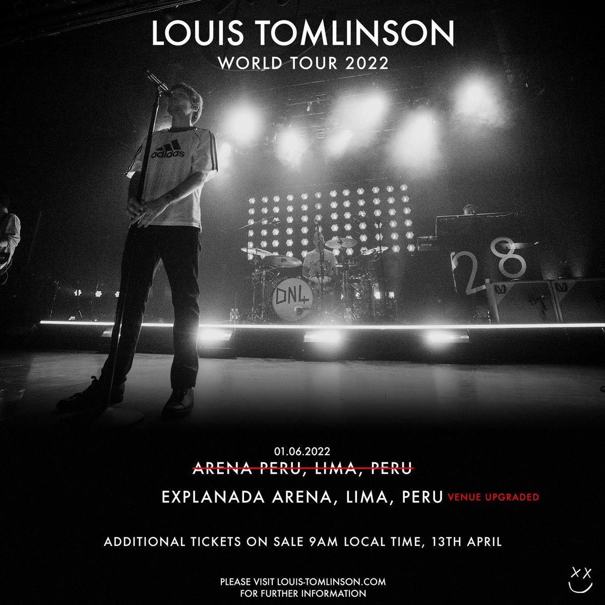 Due to demand, Louis' World Tour show in Lima has been upgraded to the Explanada Arena. For further info visit: louis-tomlinson.com
