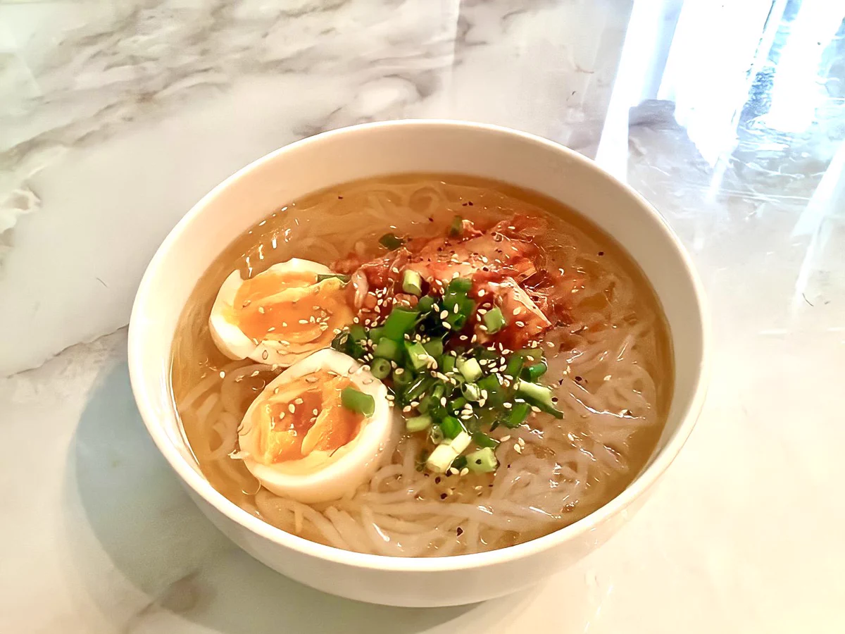 糖質制限中に1番作って食べてる約150キロカロリー白滝冷麺がめちゃ美味しい!