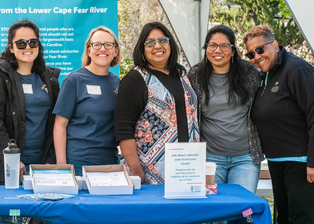 DukeSuperfund's tweet photo. We're so grateful for all of our wonderful community partners who helped make fish consumption month in the Cape Fear River such a success! The work continues! #StopCheckEnjoy https://t.co/IrAUSrTp3k https://t.co/F6s1hLKNg2