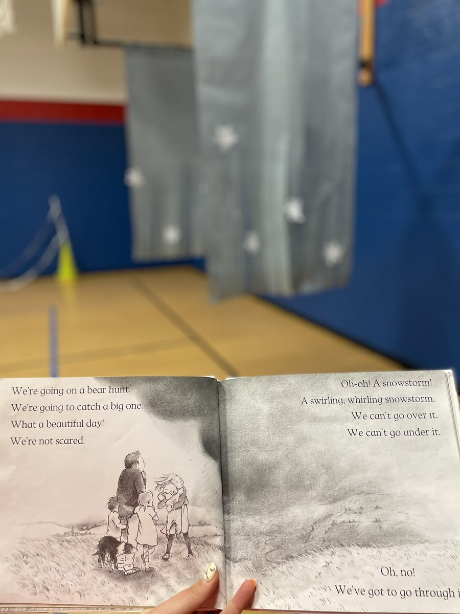 MrsHickersonPE's tweet photo. It’s always an adventure in P.E. Today Kinder and 1st will be moving as we read “We’re Going on a Bear Hunt.” We will focus on directions, pathways and levels. https://t.co/GlNrfcBk03