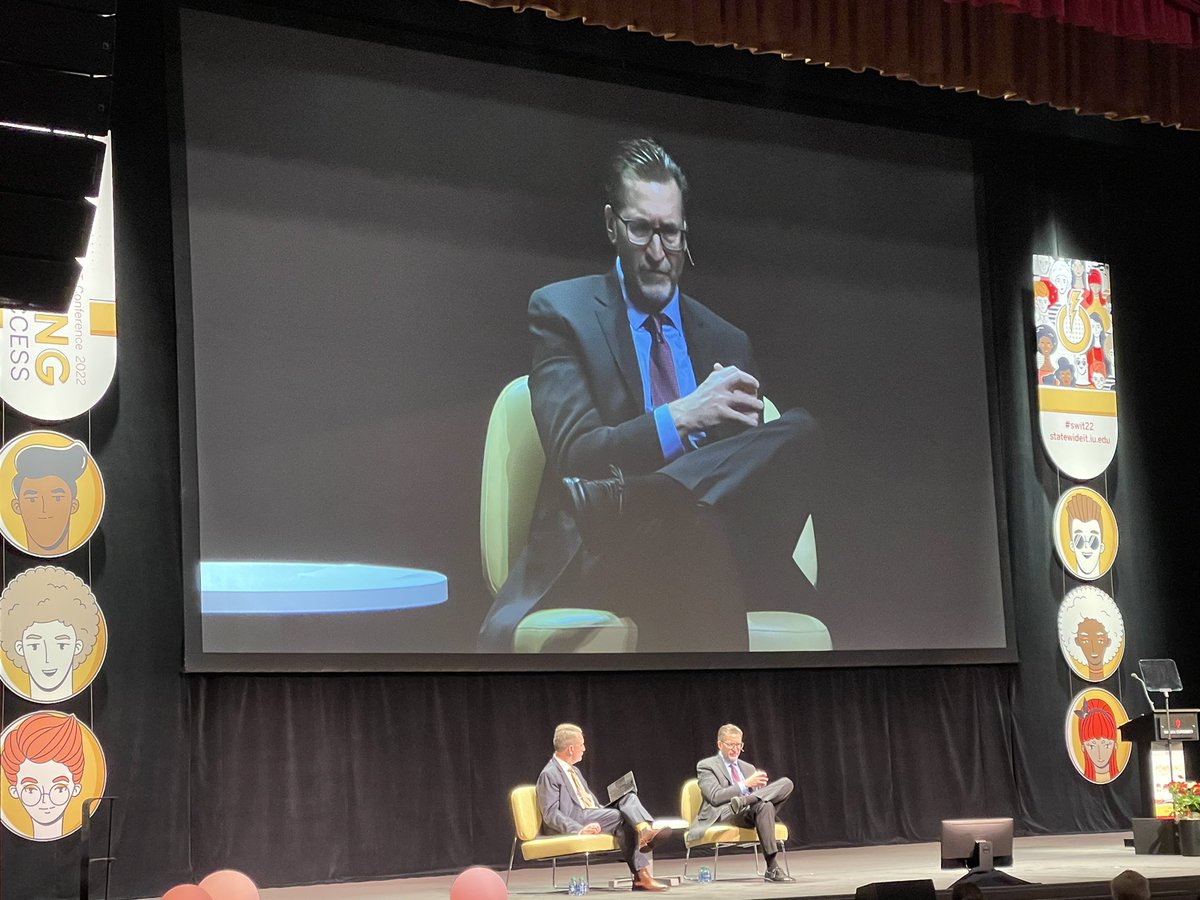 David O’Guinn, Vice Provost for Student Affairs and Dean of Students at Indiana University presenting the keynote address at Indiana Statewide about “Empowering Student Success.” What can industry partners like Dell be doing to help support your student success efforts? #swit2022