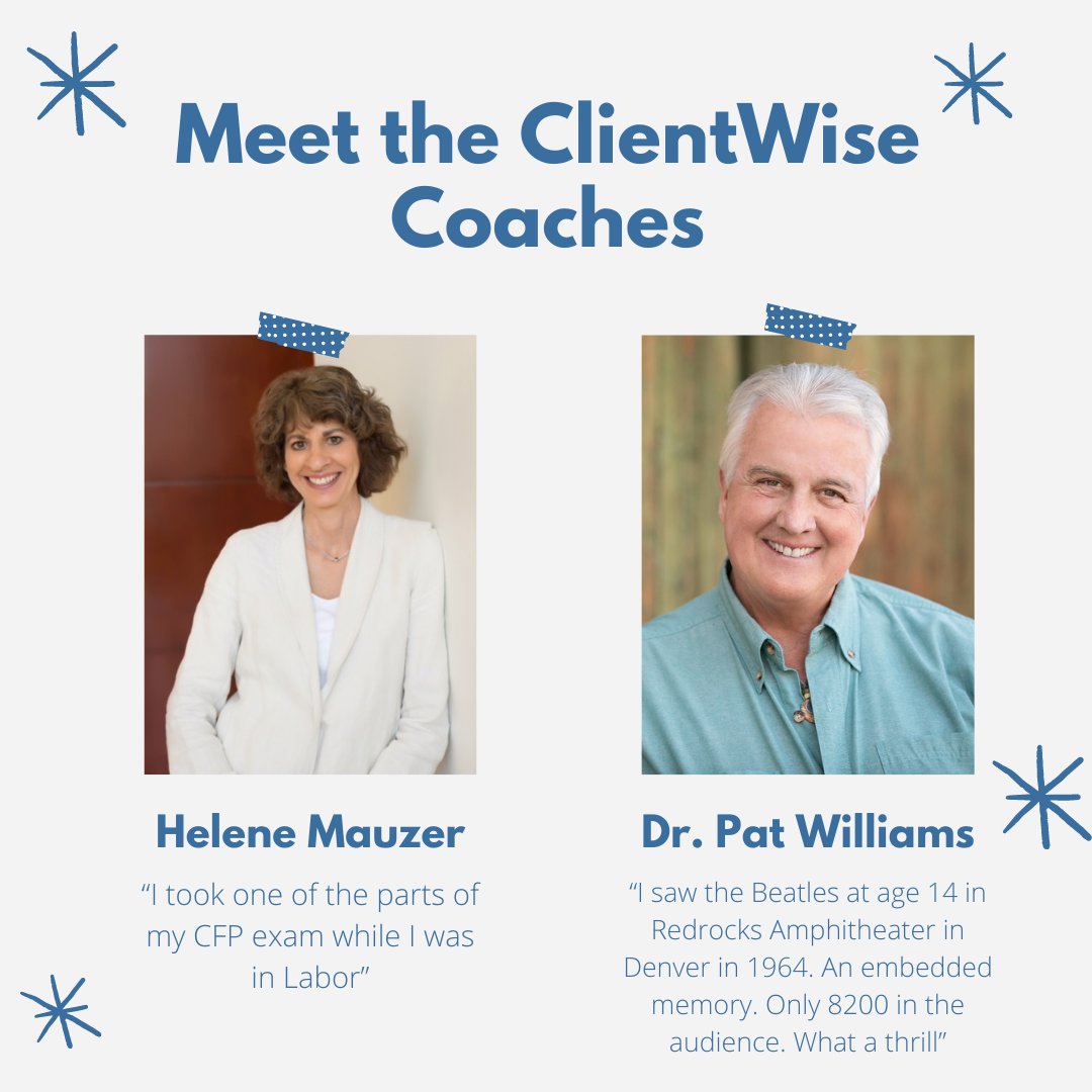 ClientWise's tweet image. #MeetClientWise Say &quot;Hi&quot; to Helene Mauzer and Dr. Pat Williams!
#clientwise #team #corevalues #enterprisevalue #coaching
