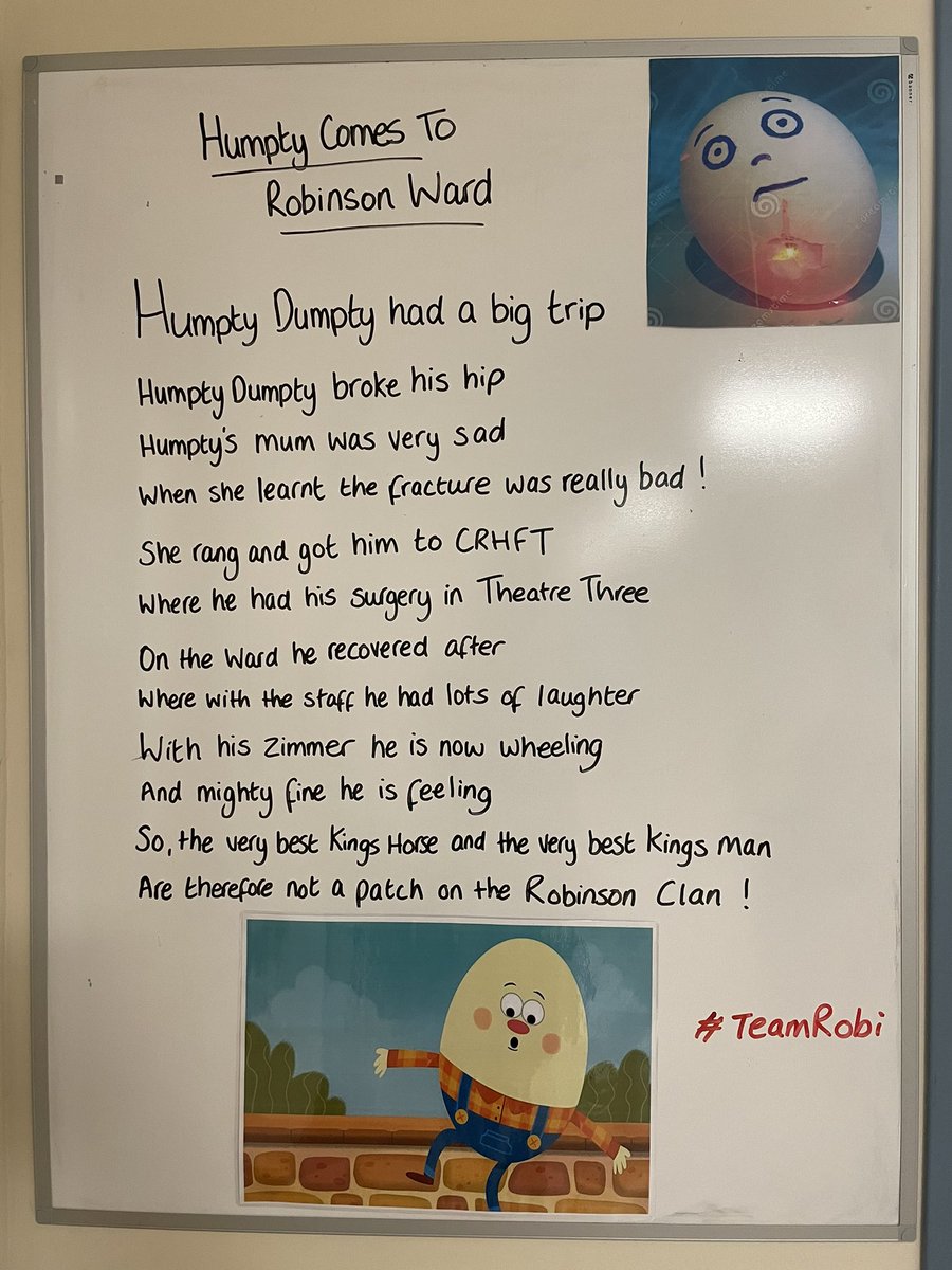 Because it just wouldn’t be Easter without mention of Humpty Dumpty 😂🥚🏥 @royalhospital @teamsurgery