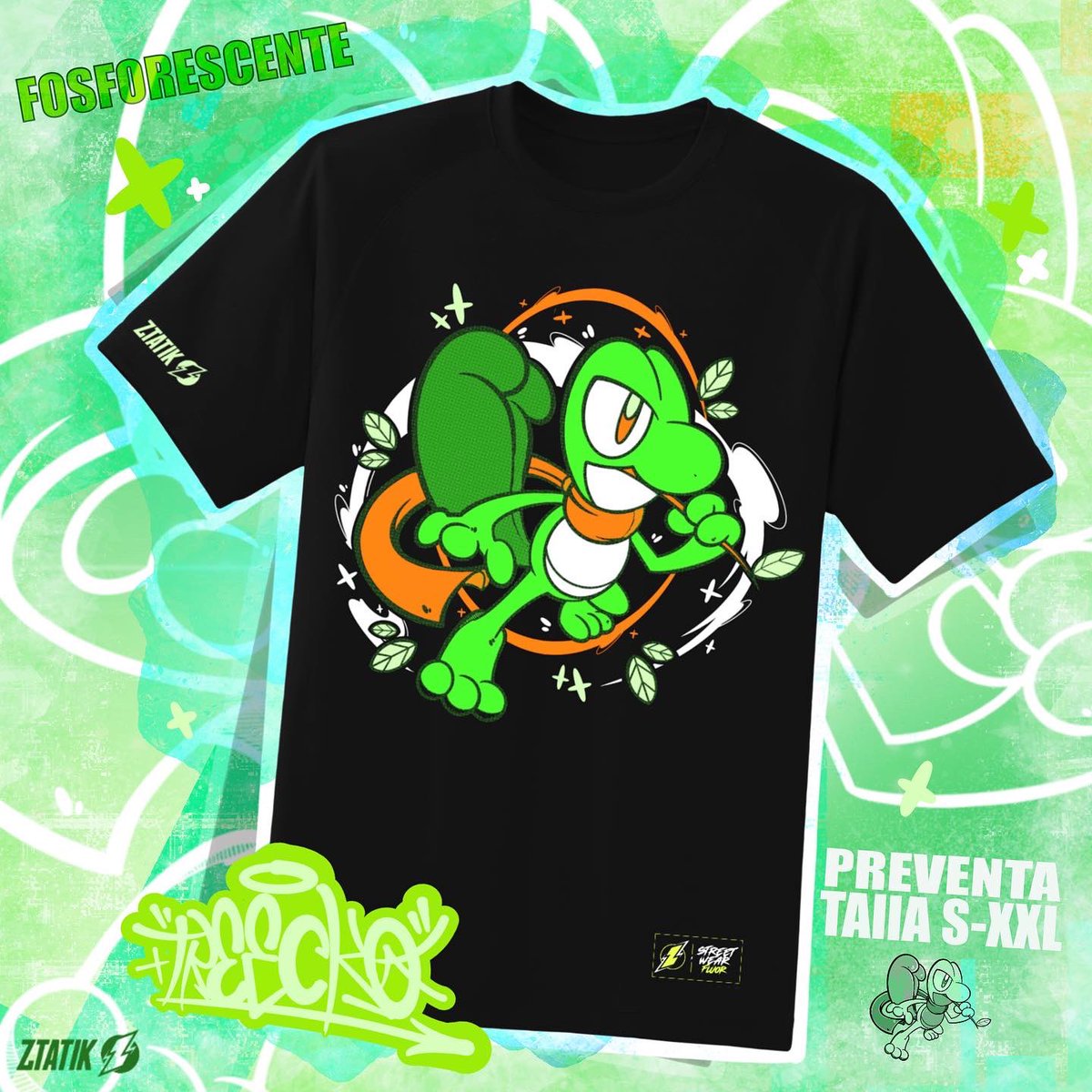 ztatik1's tweet photo. #ポケモン #treecko #pokemon #fosforecente #anipoke #ztatikone https://t.co/EVqqETYm4x