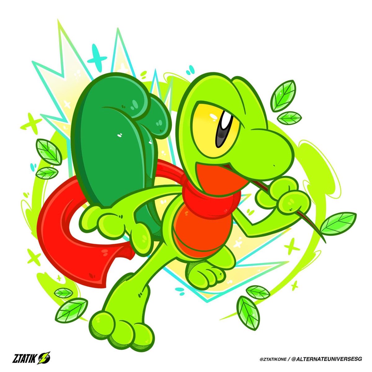 ztatik1's tweet photo. #ポケモン #treecko #pokemon #fosforecente #anipoke #ztatikone https://t.co/EVqqETYm4x