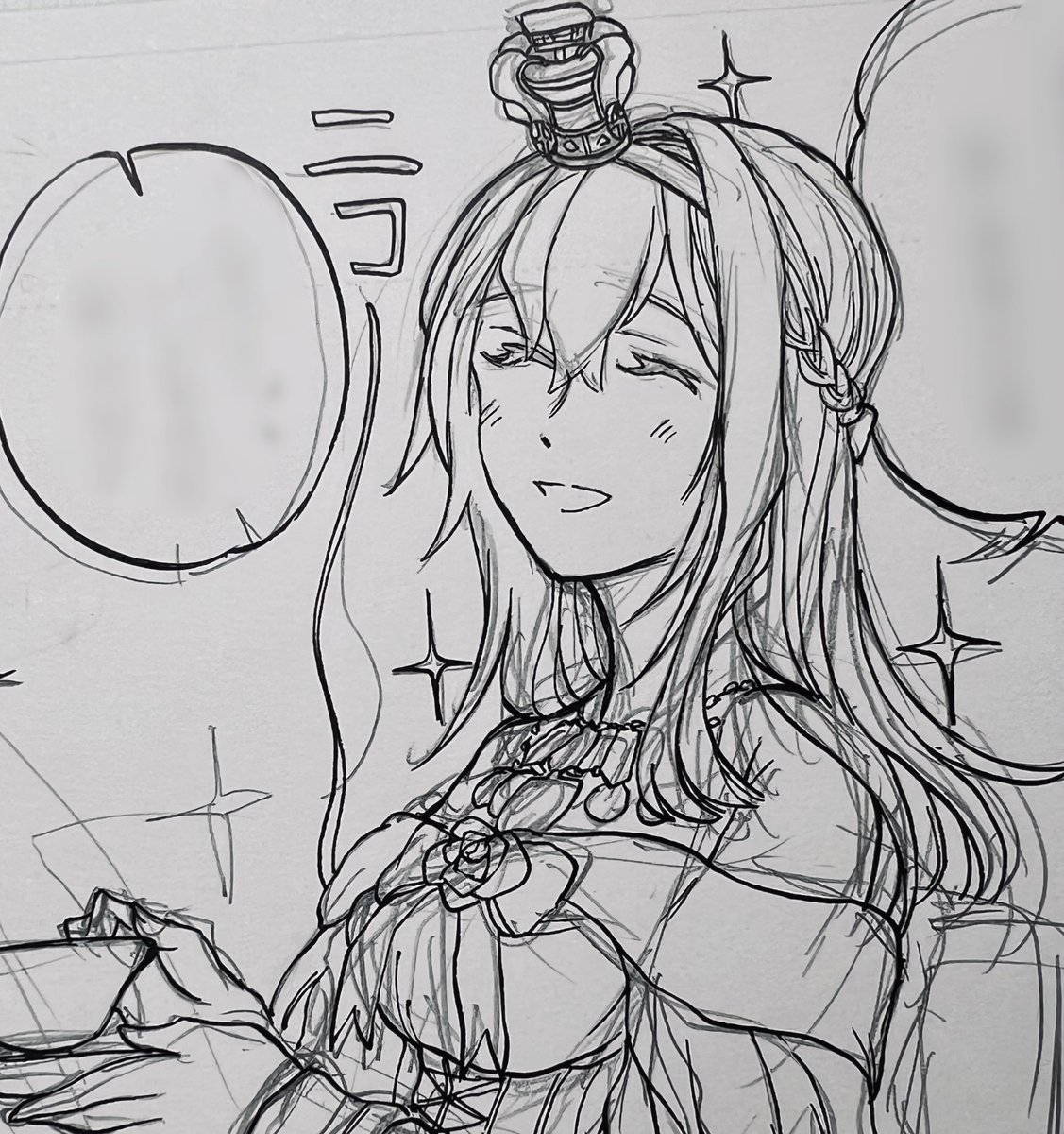 描いていてふと気づきましたが、私のウォー様はお迎えした頃よりもニッコリしてることが多くなりました。泊地に慣れたのもあり余裕の表れでもあり...。
気持ちの見えない感じ、好きなんだよなぁ