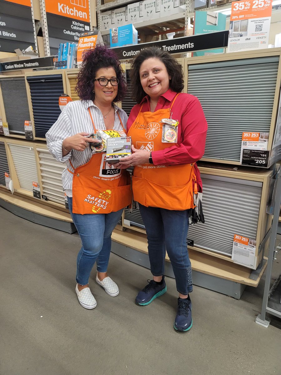 Flooring specialist Michelle won a Roku for 12 measures last week...Gretchen job!! I appreciate you.....