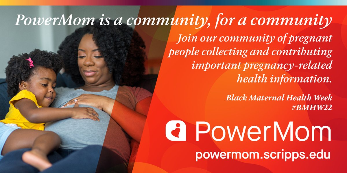 By developing the PowerMom app &amp; research program, the <a href="/ScrippsDTC/">Scripps Research Digital Trials Center</a> team is harnessing digital technologies to improve maternal health across a diverse population. You can be part of this unprecedented effort - powermom.scripps.edu and <a href="/powermomscripps/">POWERMOM Study</a> #BlackMaternalHealthWeek