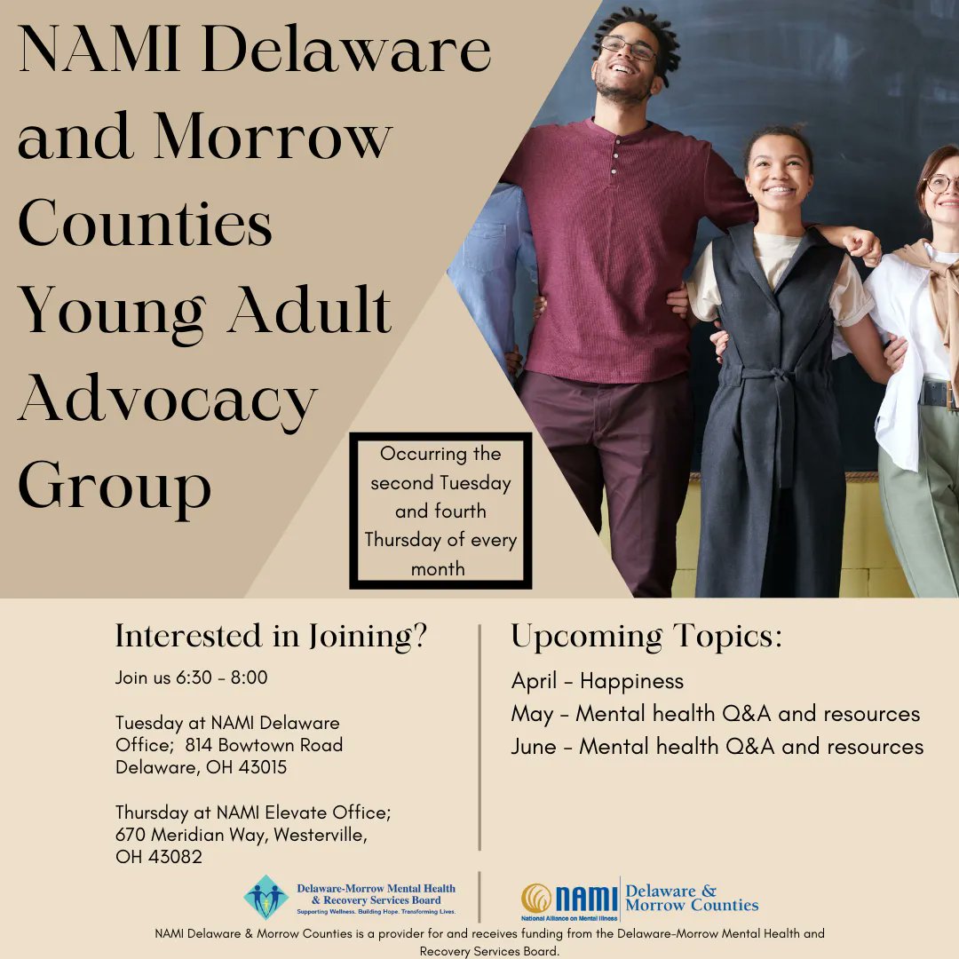 Did you know we have a group just for young adults?  If you or someone you know is looking for a space to connect with other young adults join us tonight! Our YA group meets twice a month to discuss topics surrounding mental health and wellness. 💙
#MentalHealth #YoungAdults