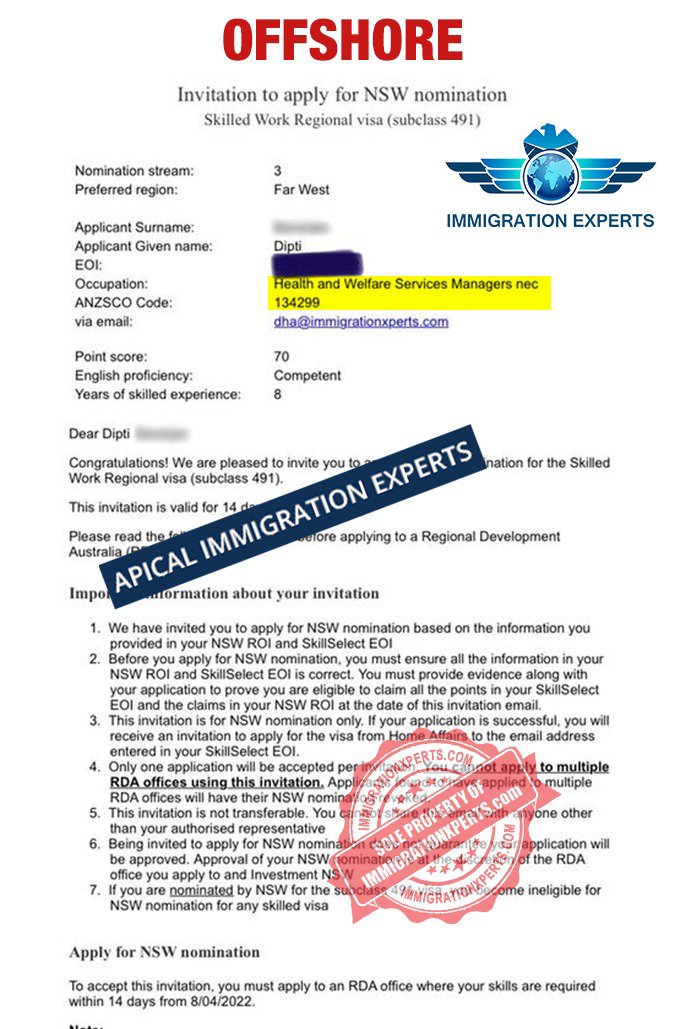 Immixperts's tweet photo. 🥳 Heartiest Congratulations to Our clients for receiving their Invite from #NSW under subclass #491
File your visa through #Immigrationexperts
For more information, get in touch with our experts today!
https://t.co/O4bHqh6zQ9
#skillselect #visa #migration #immigration https://t.co/crTQhWcYSa