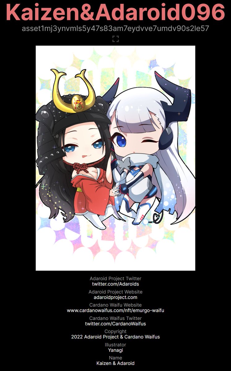 Celebrate the completion of our collaborative illustration with Cardano Waifus with an airdrop✨

10 ADA per 1 NFT😍
NFT sales will begin soon‼️
Stay tuned‼️

How to participate⬇️
#Airdrop #CNFTCommunity  #CNFT