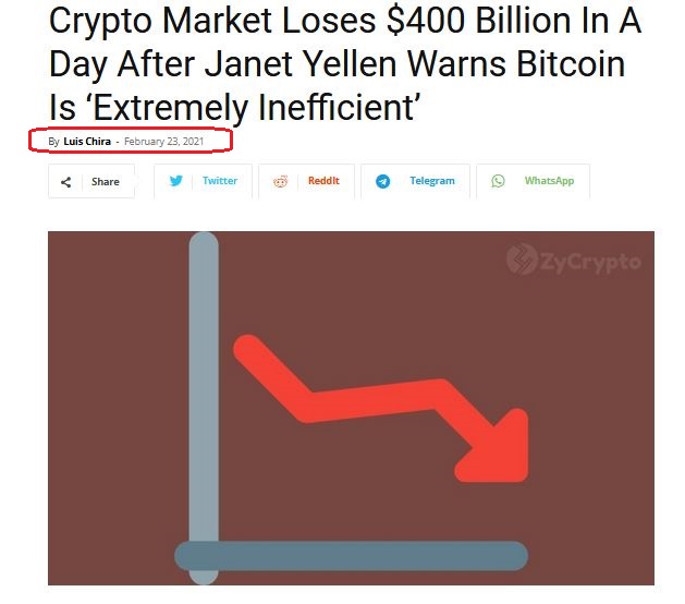 MisterSpread's tweet photo. It's so sad that only about 3-4% of the global population is into #Bitcoin / crypto.

Last year J.Yellen called $BTC "extremely inefficient" now the narrative is completely different.

#ParadigmShift began and we are witnessing the biggest generational wealth transfer in history. https://t.co/0P5dU1a1JK