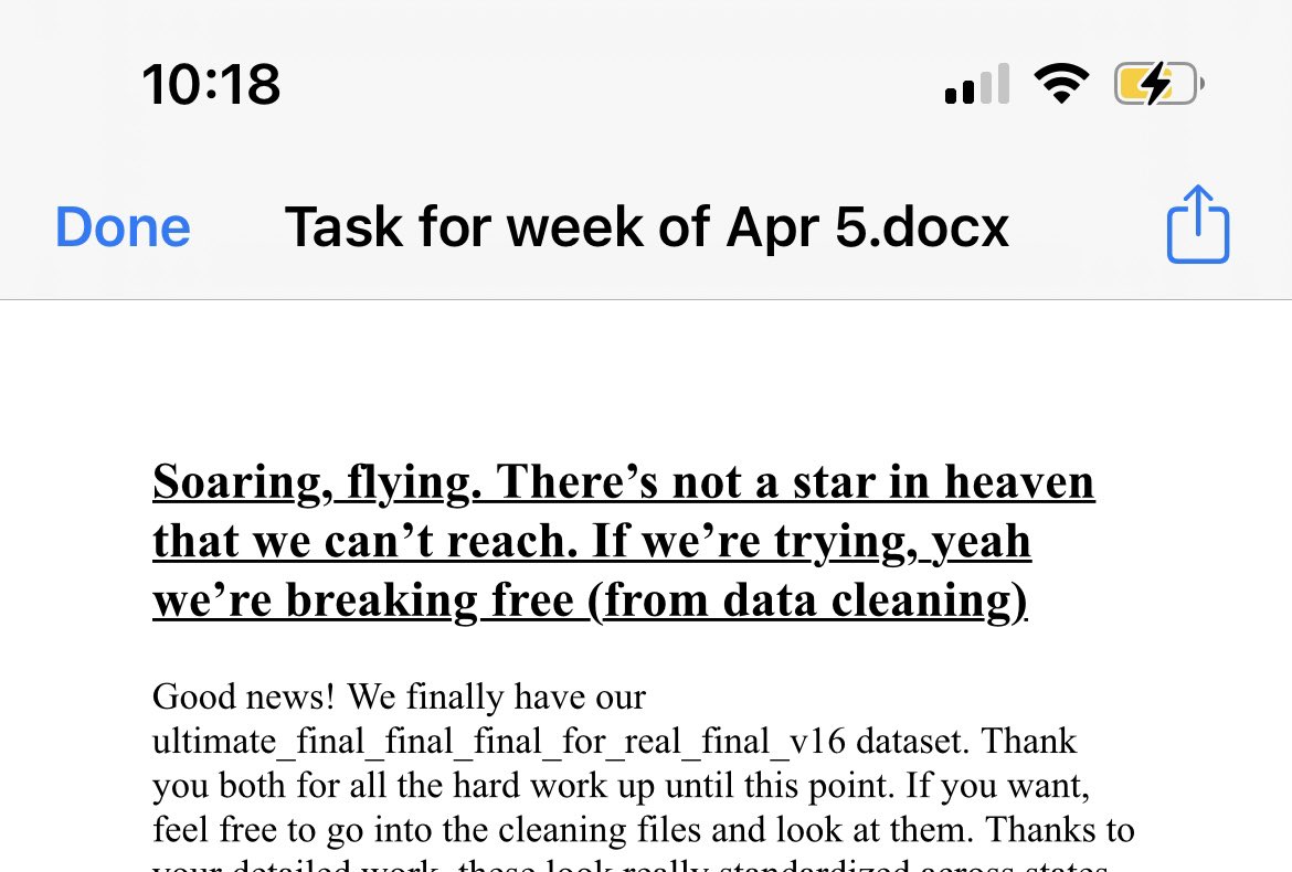 LuisBasurto1's tweet photo. I am currently working with two Duke undergrads and I titled last week’s task based on a High School Musical song to see if they would get it.

They did not and I am old. https://t.co/4BhZkjLMyN