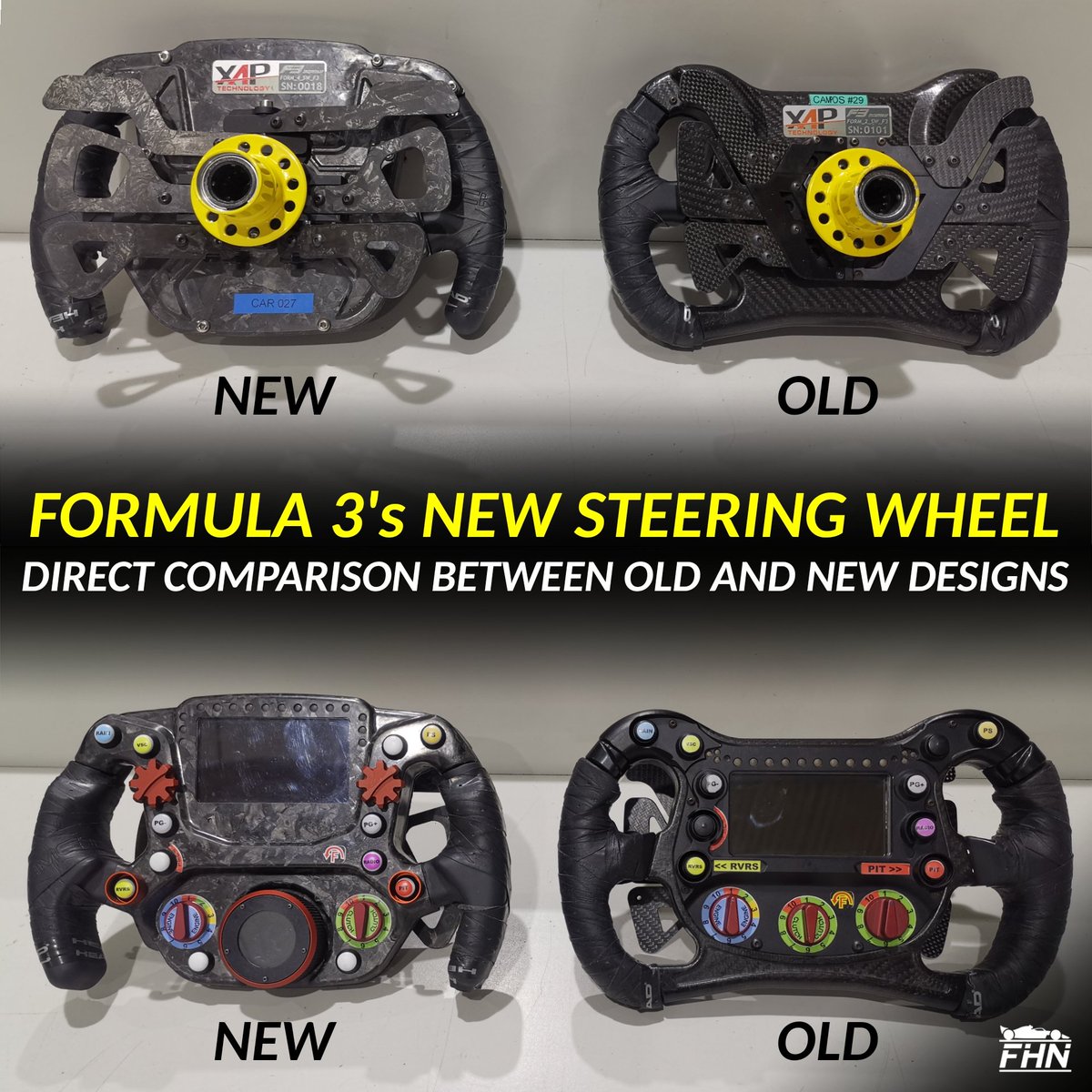 🚨Formula 3 has presented a new steering wheel design! The new one
